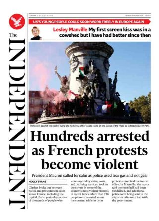 The Independent frontpage thumbnail