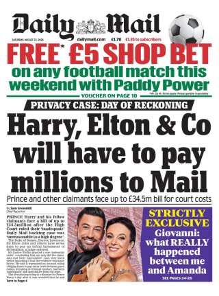 Daily Mail frontpage thumbnail