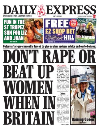 The Express frontpage thumbnail