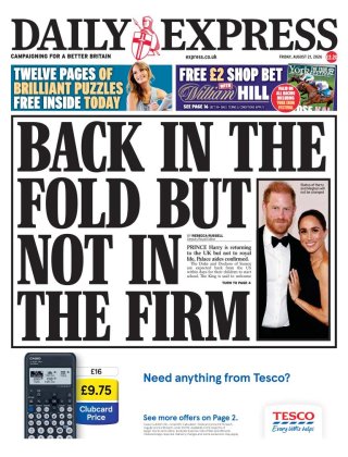 The Express frontpage thumbnail