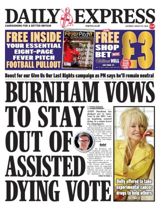 The Express frontpage thumbnail