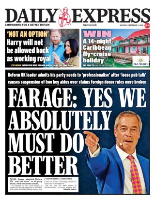 The Express frontpage thumbnail