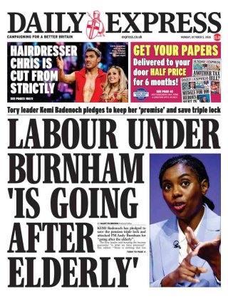 The Express frontpage thumbnail