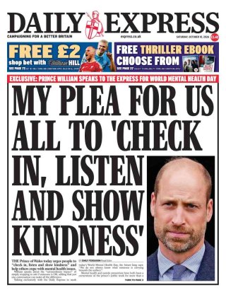 The Express frontpage thumbnail