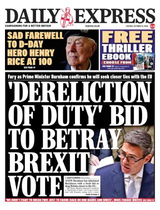 The Express frontpage thumbnail